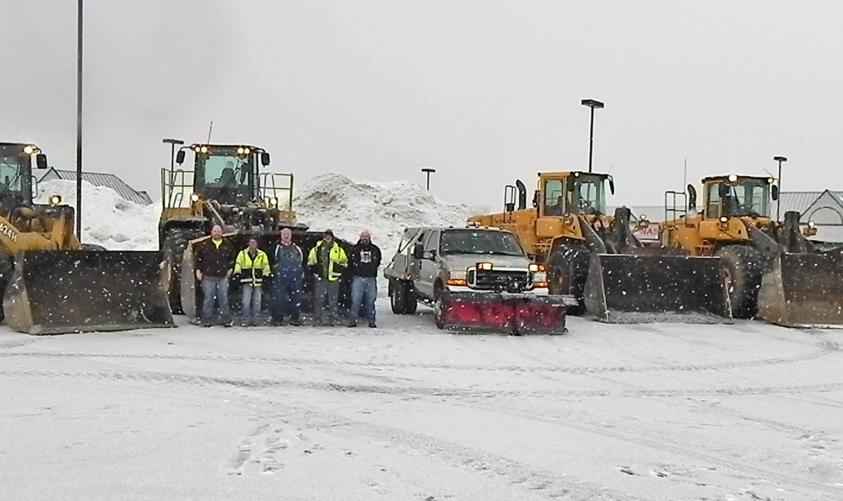 We do snow plowing and salting